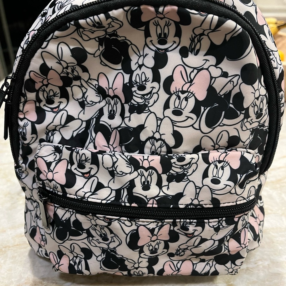 EUC Disney Minnie Mouse Kids mini  Backpack - Pink and Black